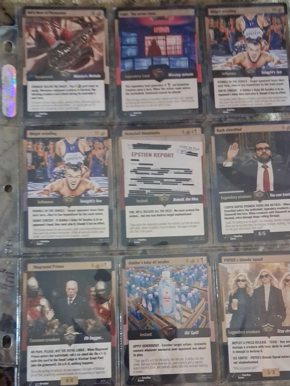 1st Edition Epstien File Cards With Hologram